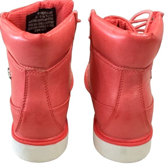 Lugz pink Laceup high top boot. I” heel size 7 new without box - Picture 3 of 13
